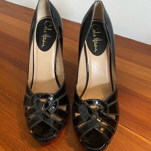 Patent leather Coke Haan platform 4.5” heels., size 8
